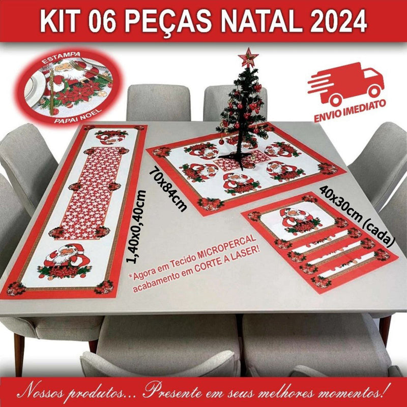 Kit de Mesa Natal 6 Peças