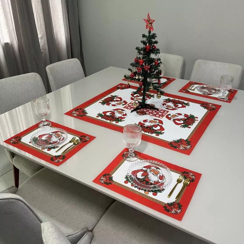 Kit de Mesa Natal 6 Peças